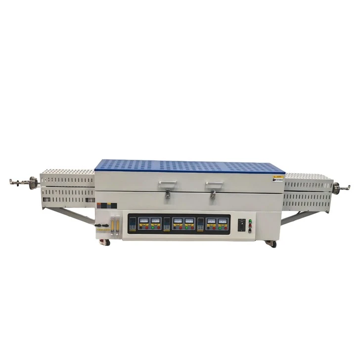 1200C 3 Isıtma Bölgeli CVD Vakumlu Döner Borulu Fırın